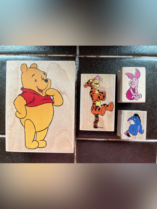 Disney Other - Disney- Pooh character All Night Media Rubber Stamps Set.